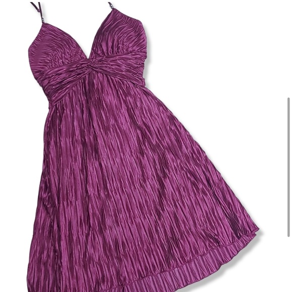 Burgundy/Wine Mini Halter Dress - Picture 3 of 4